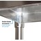 Bk Resources Work Table Stainless Steel Undershelf, Plastic feet 1.5" Riser 96"x24" SVTR-9624 - alternate 3